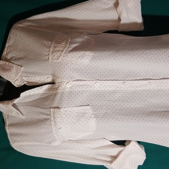 Sz M Cotton White polka dotted shirt - Picture 1 of 9